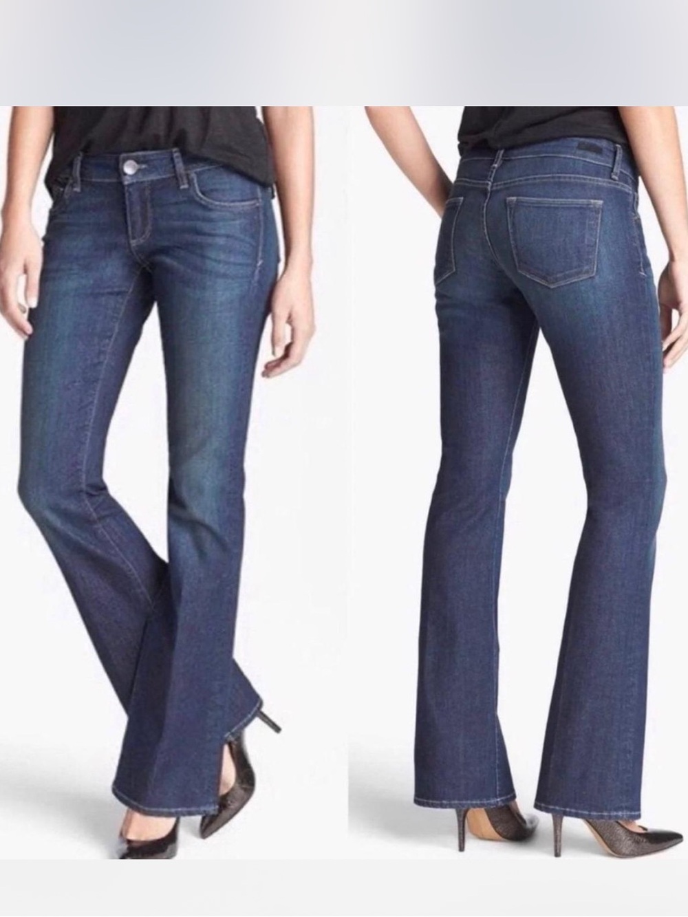 Kut from the Kloth Karen baby bootcut low rise jeans in medium wash